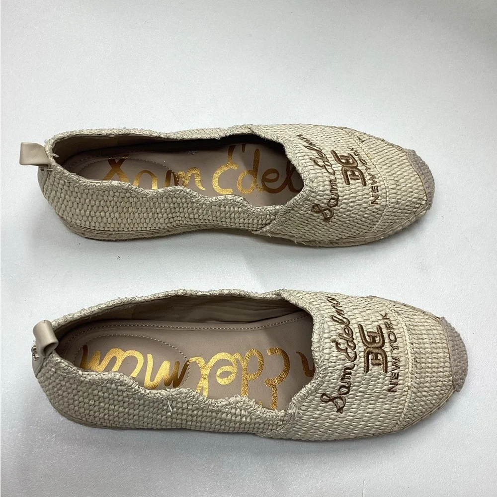Sam Edelman Karla Espadrille Slip On Linen Raffia Size 9